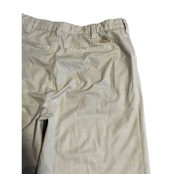 Adidas Mens Cream Khaki Performance Golf Pants Tan Logo 31x31 - Picture 7 of 8